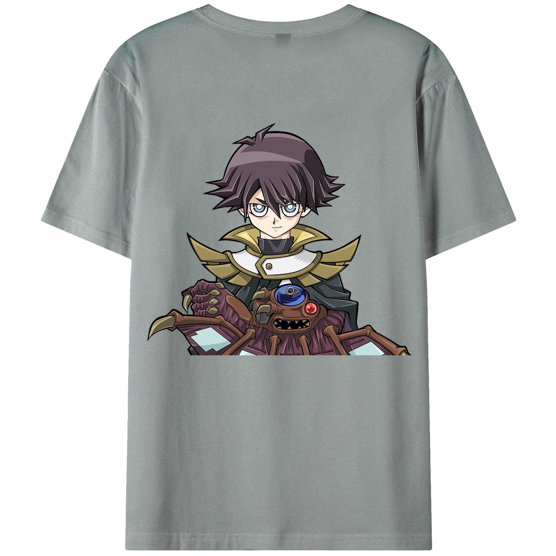 （画像用） 遊☆戯☆王 Yu-Gi-Oh! 綿100％ メンズ半袖Tシャツ（バックプリント） 通気性